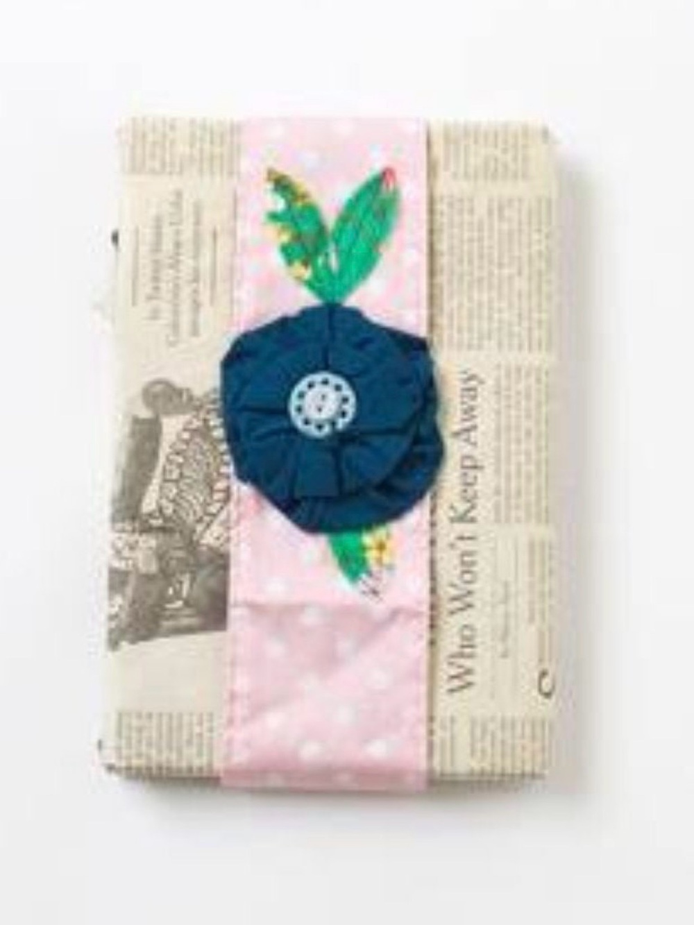 Matilda Jane Good Hart Nancy Pink Polka Dot Headband with Navy Flower